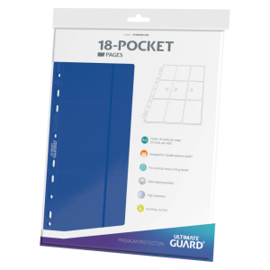 Stranice za binder - Ultimate Guard (18 pocket) Premium Protection Pages - plave