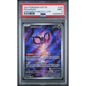 Pokemon Pecharunt SVP Shrouded Fable Pokemon Centar ETB #129- PSA 9
