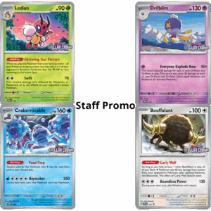 Pokemon Stellar Crown Staff promo- sve 4 karte