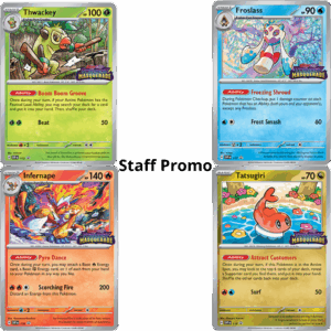 Pokemon Twilight Masquerade Staff promo- sve 4 karte