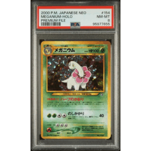 Pokemon 2000 Meganium Premium fole #154- PSA 8