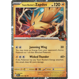 Pokemon Team Rocket's Zapdos (xDRI 070)- GAMESTOP sealed