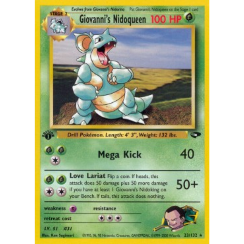 Pokemon Giovanni's Nidoqueen (GC 23)- 1st edition PO