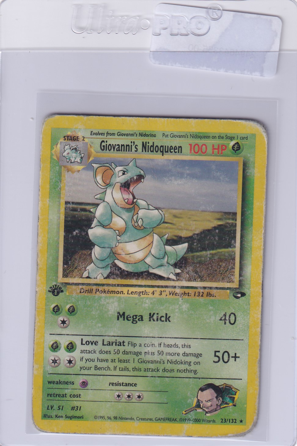 Pokemon Giovanni's Nidoqueen (GC 23)- 1st edition PO - Slika 2