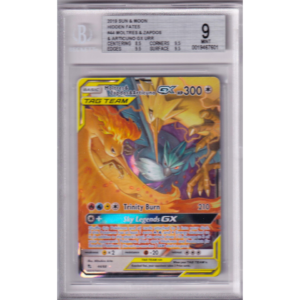 Pokemon Moltres & Zapdos & Articuno GX (HIF 44)- BGS 9