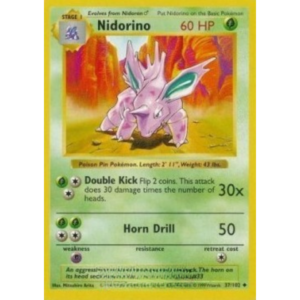 Pokemon Nidorino (BS 37)- shadowless