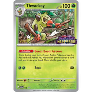 Pokemon Thwackey (SVP 115)- staff promo