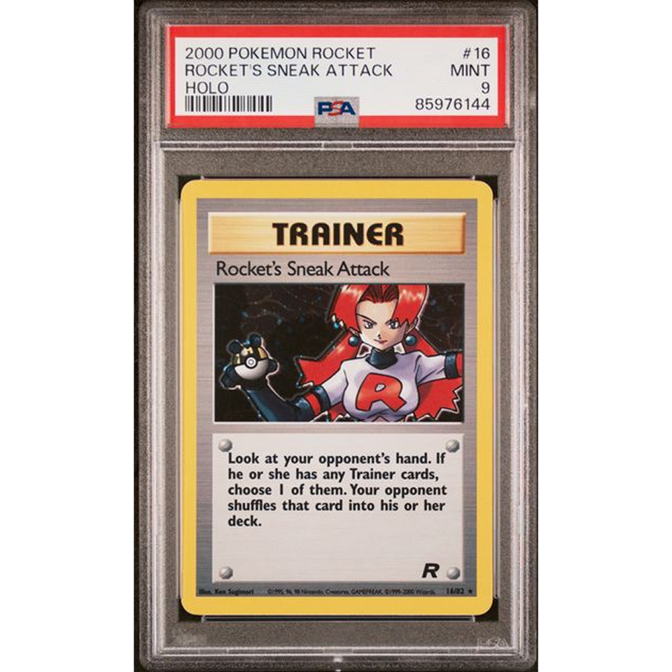 Pokemon Rocket's Sneak Attack (TR 16)- PSA 9