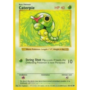 Pokemon Caterpie (BS 45)- shadowless